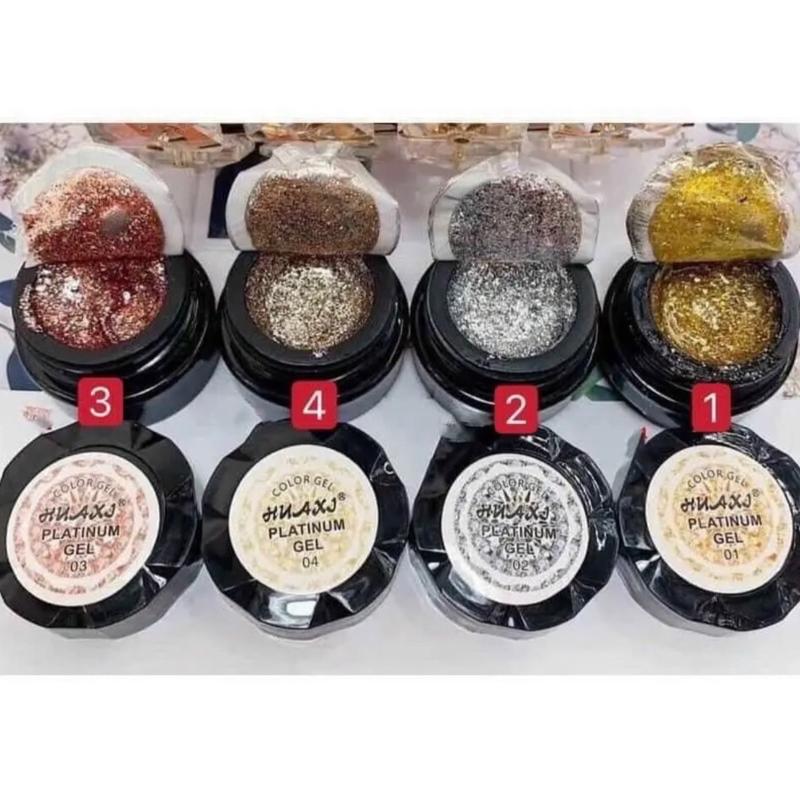 Gel nhũ viền vẽ móng siêu sáng HUAXI PLATINUM Nữ Làm Nail