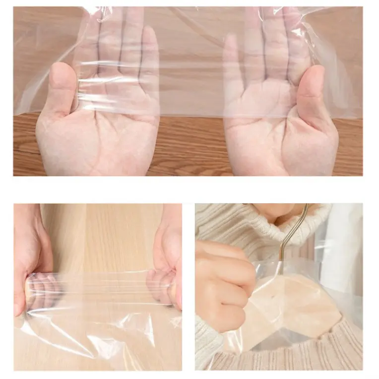 BISA COD H6382 Cover Plastik Baju Transparan Anti Debu / Pelindung Pakaian Waterproof Pembersih 6