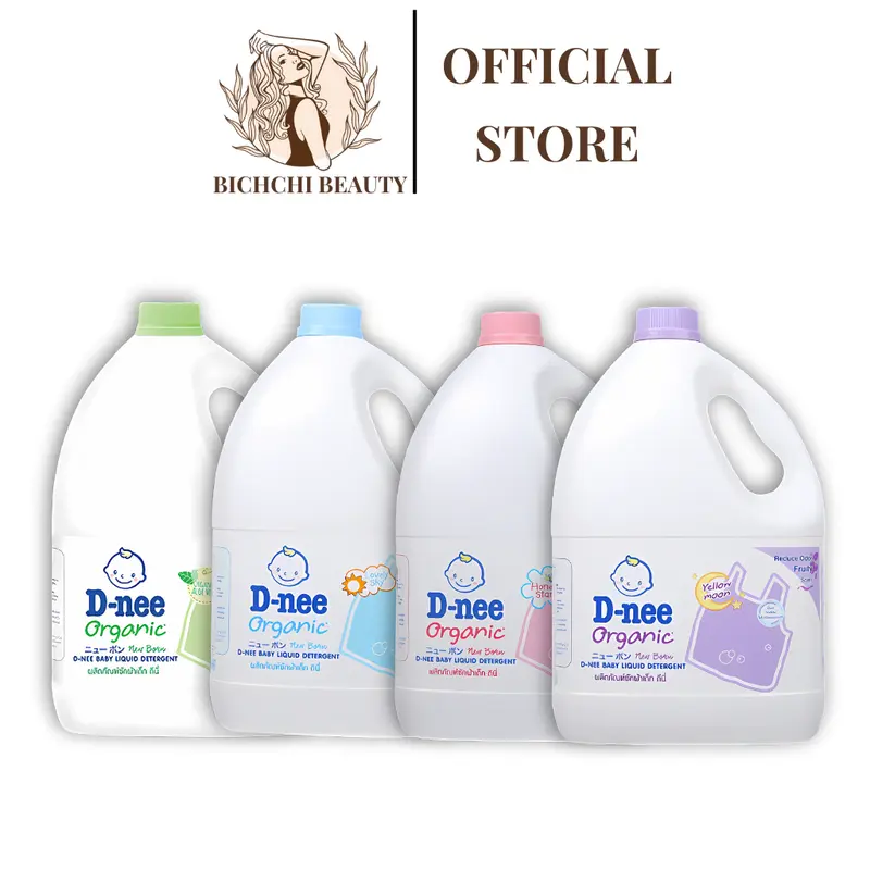 Nước giặt D.nee Thái Lan 3000ml,nước giặt xả quần áo d.nee chính hãng  (date mới, 5 màu) giặt  baby giặt  baby 0