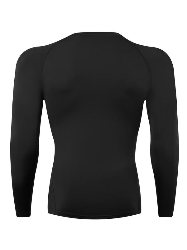 Men's Tight Graphic Raglan Sleeve Tee, Street Fashion Casual Soft Comfy Round Neck Long Sleeve T-shirt for Spring & Fall, Men's Top for Outdoor Workout Running 1