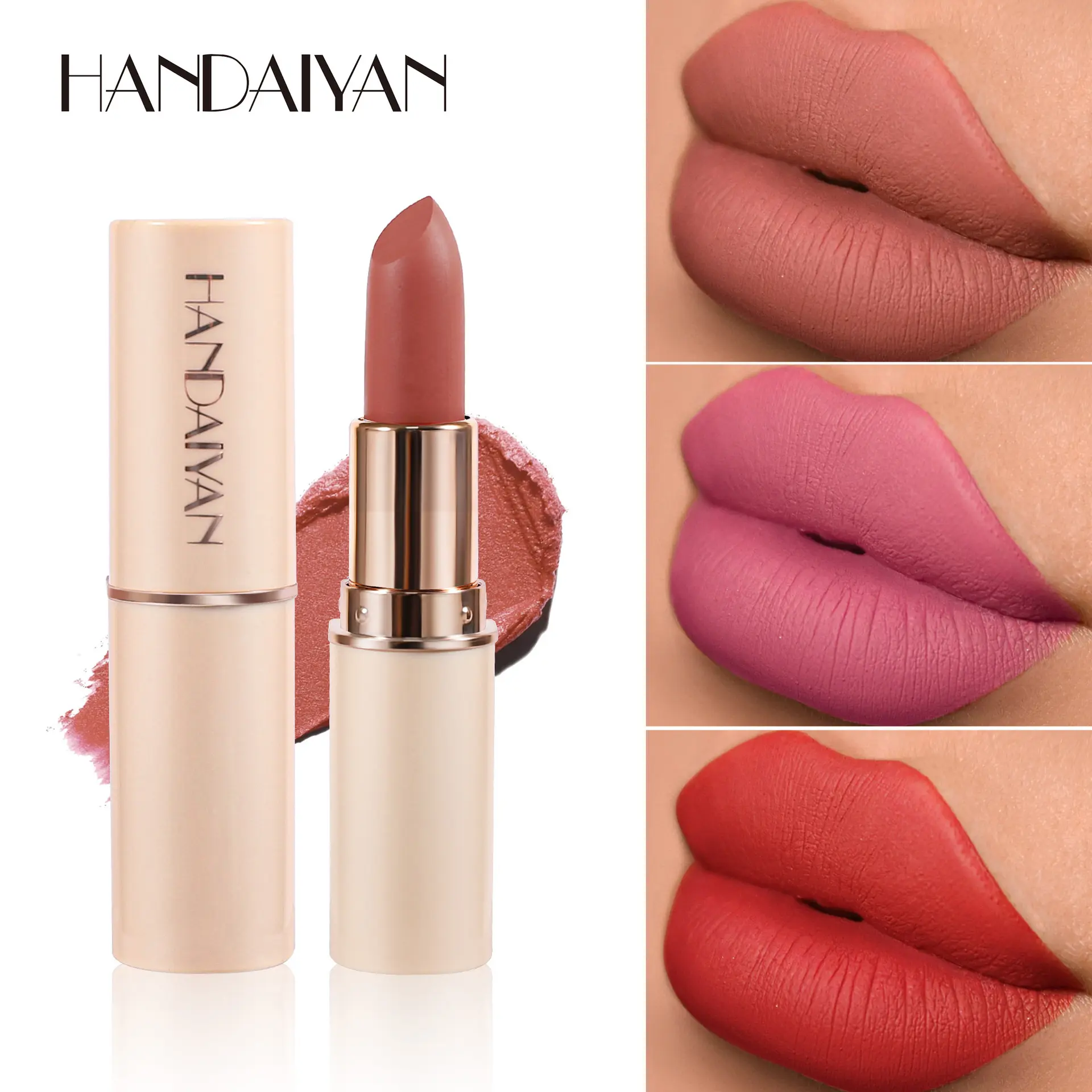 Velvet Smooth Matte Lipstick,Sexy Rose Purple Lipgloss Matte 8 Colors Lip Gloss Velvety Lip Makeup Gift for Girls and Women