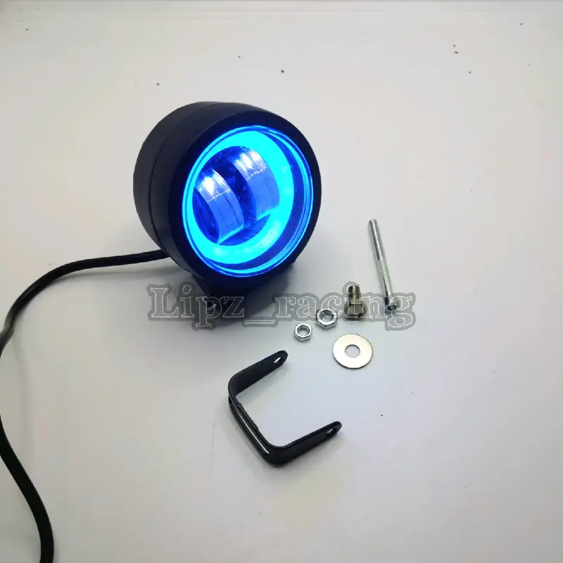 lampu tembak sorot tembak led cwl 2 mata 4d  cree model.bulat body plastik untuk semua jenis motor Motorcycle 3
