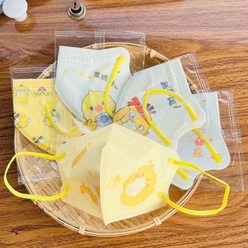 [3-10 tuổi] combo 10 chiếc khẩu trang 5d lụa vịt vàng mềm mại khoogn mùi