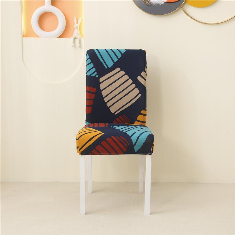 Geometric Pattern Chair Cover, 1/2/4/ Modern Simple Elastic Chair Slipcover, Dustproof Chair Protector for Home Dining Room Decor 2