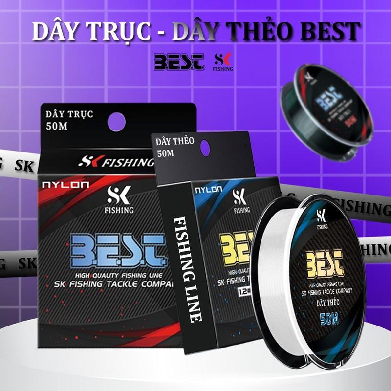  Dây Trục Dây Thẻo BEST SK FISHING  Dây Cước câu cá 50m 