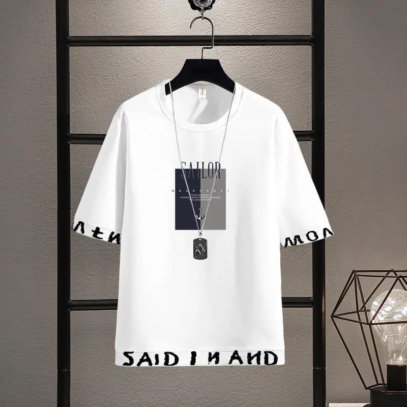 2025 New Trendy Two-Piece T-Shirt Summer Short Sleeve Set Men's Sports Casual Stylish Outfit Fashion Hot Sale 6