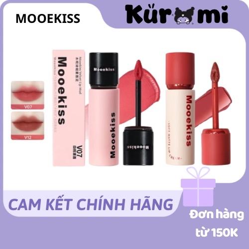 [TẶNG MÚT NGÓN TAY MINI] Son Mooekiss Loại Son Kem sáng da nâng tone Son bóng mỏng nhẹ dưỡng ẩm tint lì không khô môi 3gr Trang Điểm Nữ Son Môi Mỹ Phẩm