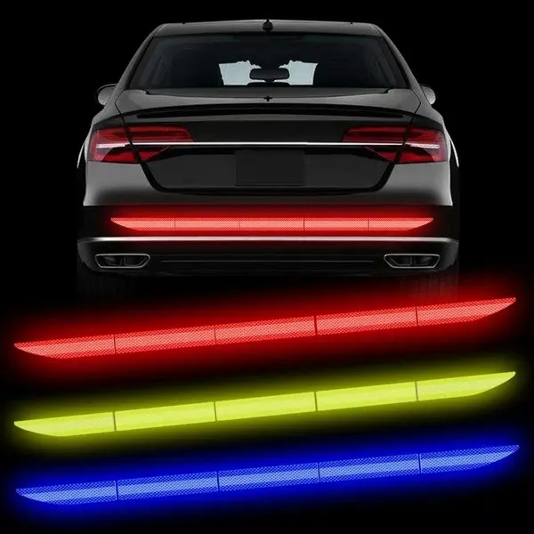5pcs Car Sticker Reflective Warning Safety Tape Anti collision warning reflective sticker for automobile trunk