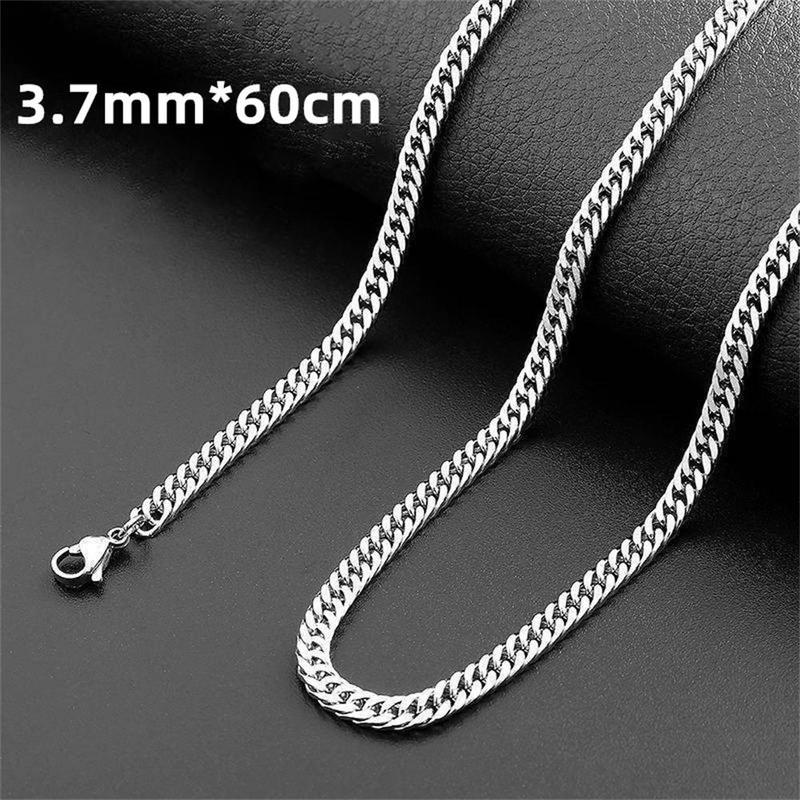 Product Introduction of Sleek Stainless Steel Box Chain Necklace for Men Casual Party Wear 5