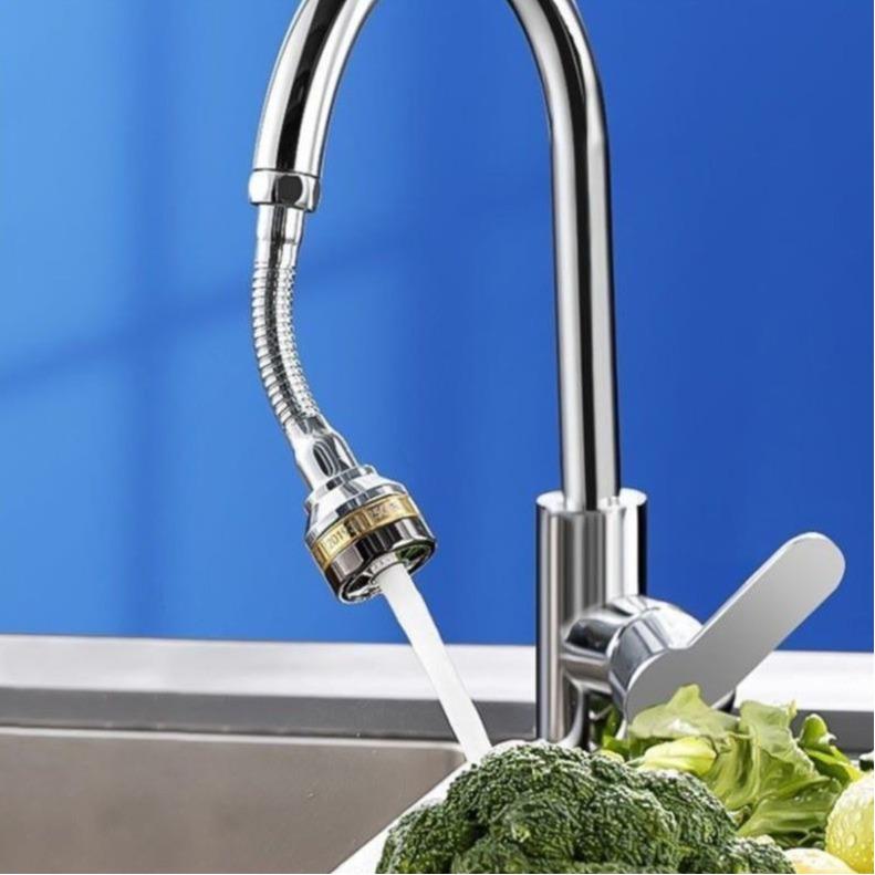 Đầu Nối Tăng Áp Vòi Rửa Bát 3 Chế Độ Nước Xoay 360 Độ