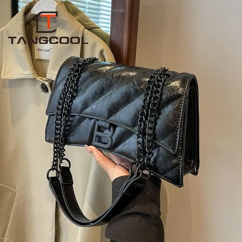 Tang Cool High Sense Special-Interest Design Bag New Fashion All-Match Good-looking Messenger Bag Chain Shoulder Small Square Bag