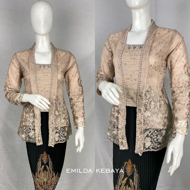 Kebaya KutuBaru / KutuBaru Tille / Kebaya Modern / Kebaya Remaja / Kebaya Tradisional / Kebaya Kutu Baru Pendek Tille Payet Modern 2