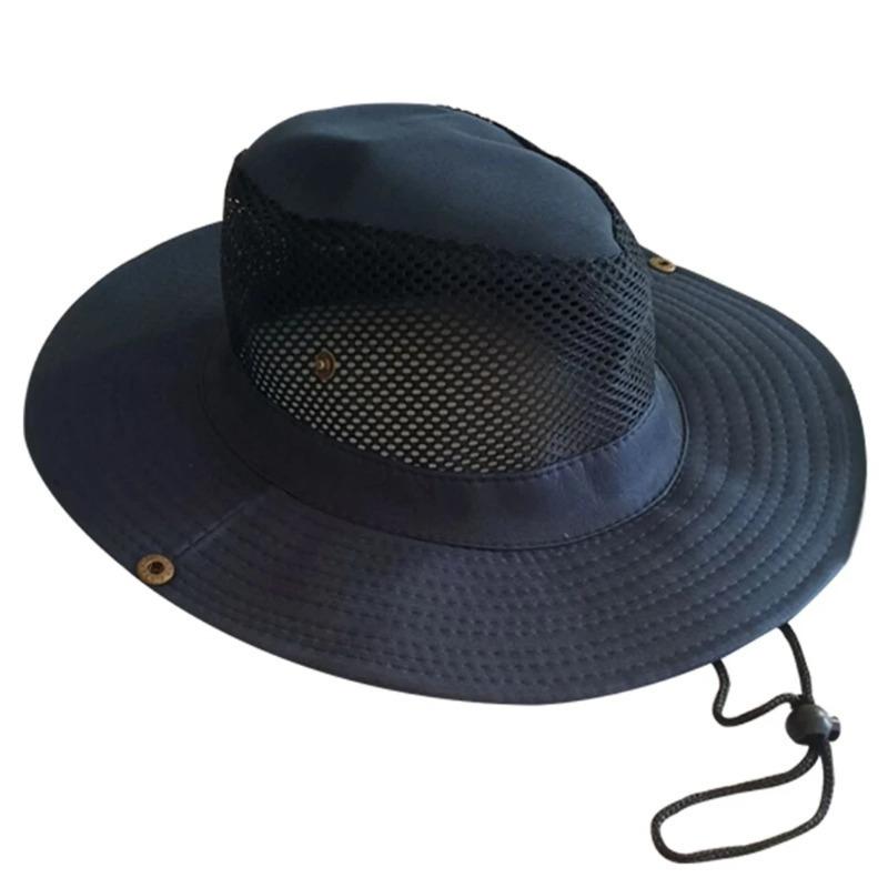 Product Introduction of Summer Fishing Sun Hat Western Cowboy Sun Hat Net Fishing Hats for Men Outdoor Mesh Breathable Cool Hat Knight Hats 11