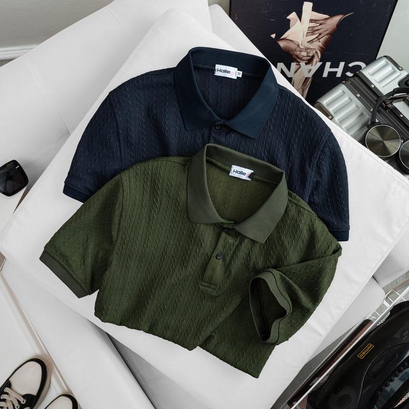 Áo Polo Nam Cao Cấp Vải Giả Len Thời Trang Form Regular Tôn Dáng Halley E22