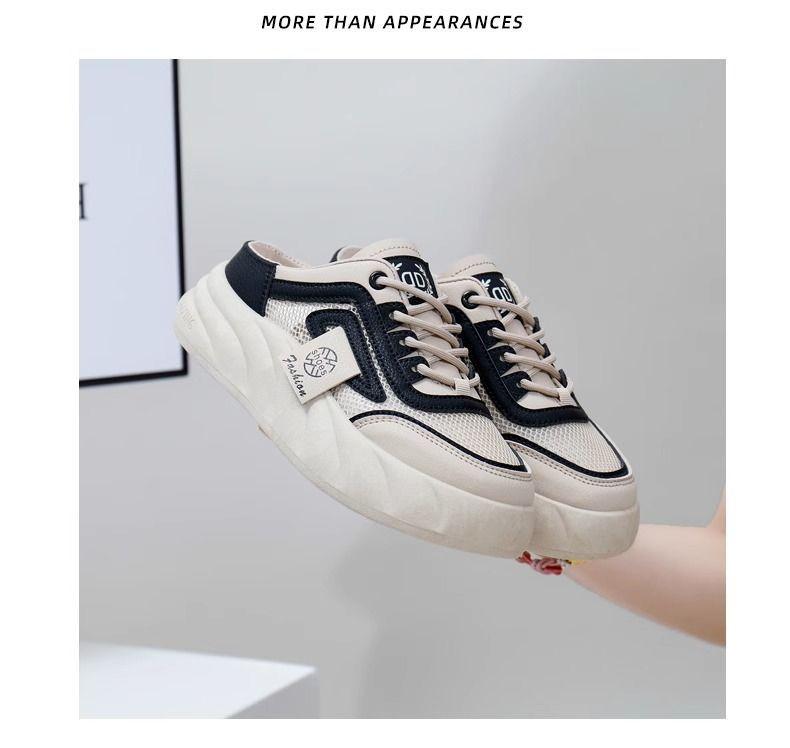 Product Introduction of Snow Lauder Slip-on Half Slippers Women's Summer 2024 New Breathable Mesh Red Ins All-Match Sneakers 16
