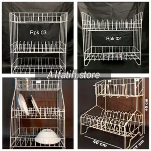rak piring susun 3 anti karat, rak kawat susun 3 dan susun 2 / rak piring RPL 02 dan RPL 03 / rak piring RPL 02 / rak piring rpl 03
