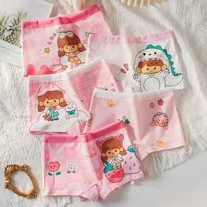 BINBINKIDS Celana Dalam Anak Perempuan Fashion Motif Lucu Segiempat 1 Paket Isi 5PCS Bahan Katun Nyaman Size M L XL XXL