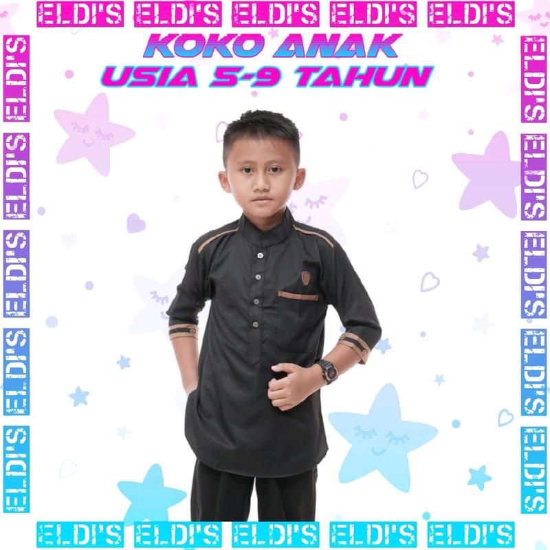 Baju koko anak laki-laki Muslim lengan 3/4 usia 5-9 tahun Kain Lembut 2