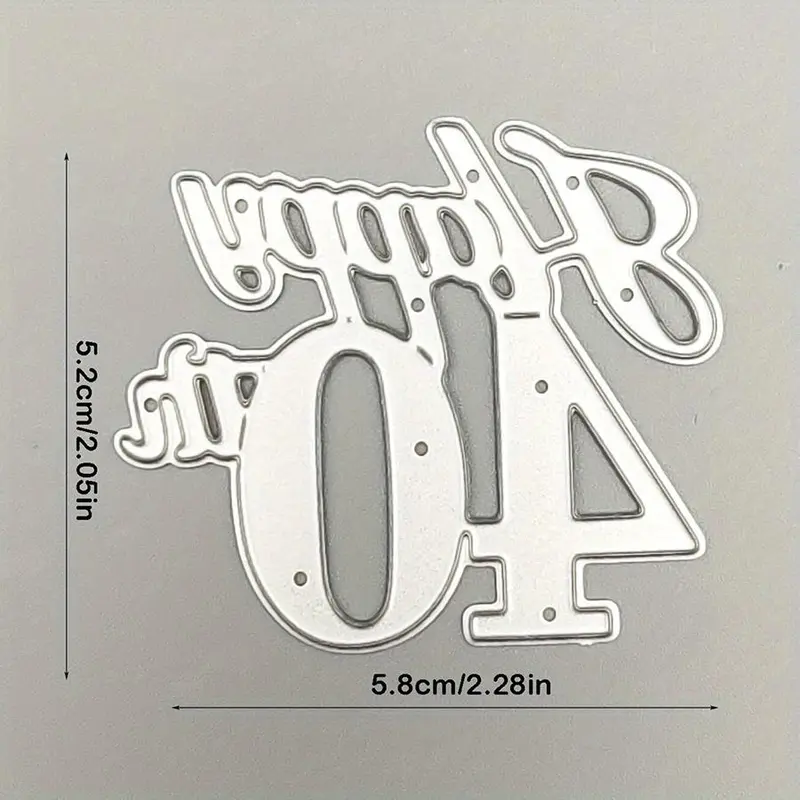 Number & Letter Pattern Metal Cutting Die, 1 Count DIY Scrapbooking & Stamping Die, Greeting Card Making Tool for Scrapbooking & Journal Making 2