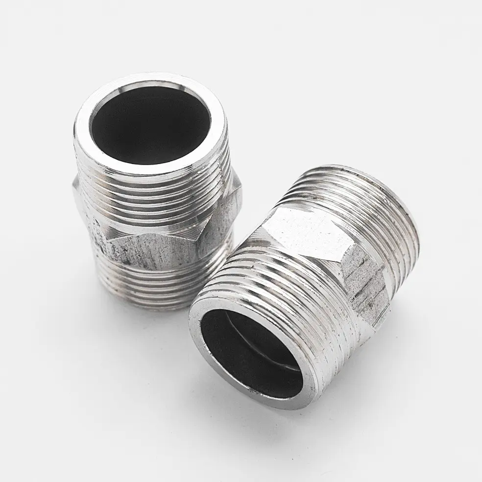 Níp (kép) inox ren 21mm, 27mm