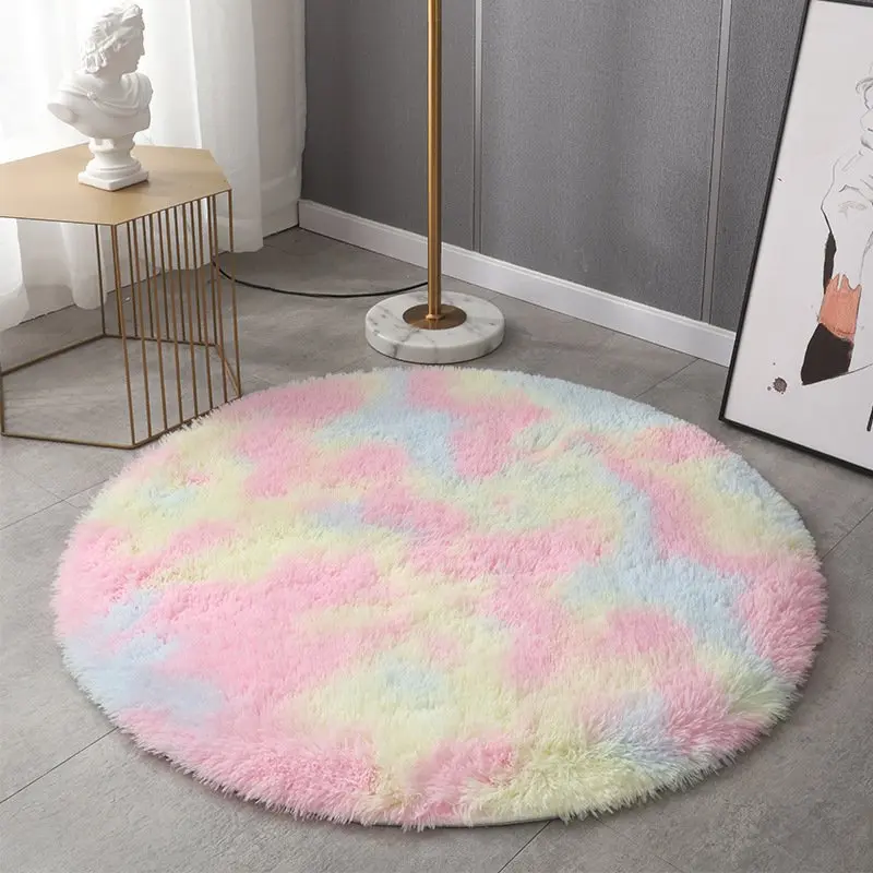 Thảm lông tròn 1m x1m thảm decor chụp ảnh sản phẩm 4