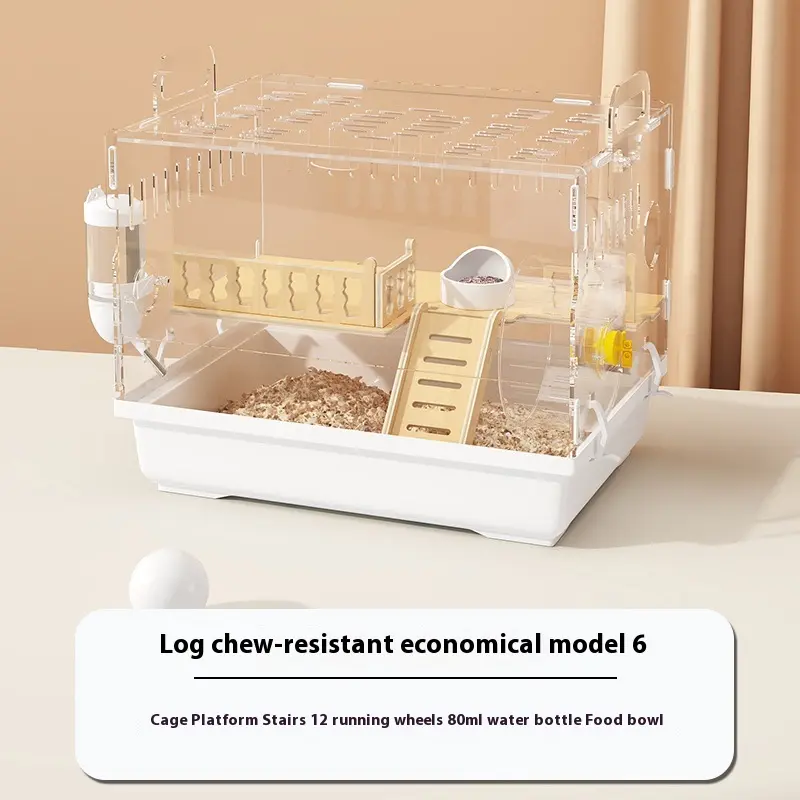 Lồng Hamster, Thiết Kế Đặc Biệt Gấu Vàng, Siêu Lớn (47), Chất Liệu Acrylic, Sang Trọng, Giá Rẻ, Đồ Dùng Hamster Lớn 6