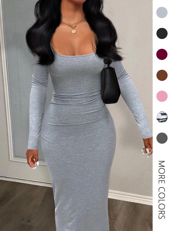 Casual Solid Patchwork Mesh U Neck Straight Dresses(3 Colors) Casual Solid Patchwork Mesh U Neck Straight Dresses(3 Colors)