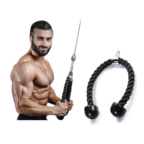 70cm Dây Cáp Tricep Rope Bicep Hỗ Trợ Tập GYM Đầy Đủ Nhóm Cơ Tay Sau, Tay Trước, Lưng Xô Tập Cơ Tay Cao Su Tạ 6