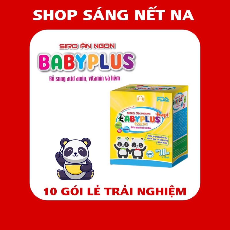 [10 GÓI LẺ TRẢI NGHIỆM] Siro ăn ngon Babyplus Gold X2