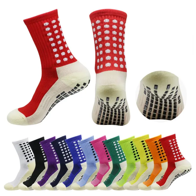 High knee socks, breathable, anti-skid, suitable for football and running sports, for adults, kids and youth, training and gym socks, non-slip grip, men's outdoor sports socks