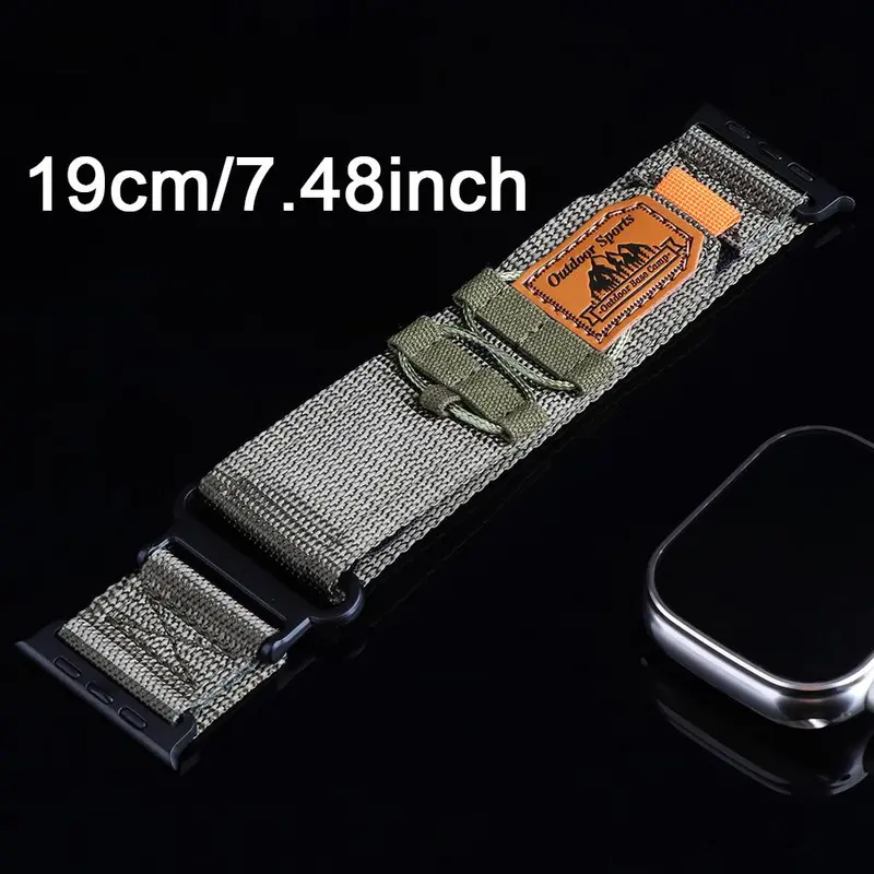 Wide Nylon Sports Watch Band, Breathable Watch Band for iWatch Series 49mm 9 8 7 45mm SE 6 5 4 3 42mm 44mm, Wearable Accessories 1