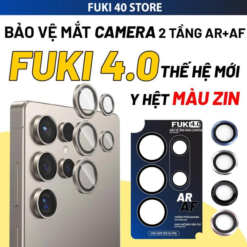 Bộ Lens miếng dán kính cường lực bảo vệ camera FUKI 4.0 AR AF 2 tầng cho Samsung s25 Ultra S25 S25 plus s24 ultra s24 + s24 s23 ultra s24 fe s23 fe s23 plus s22 ultra