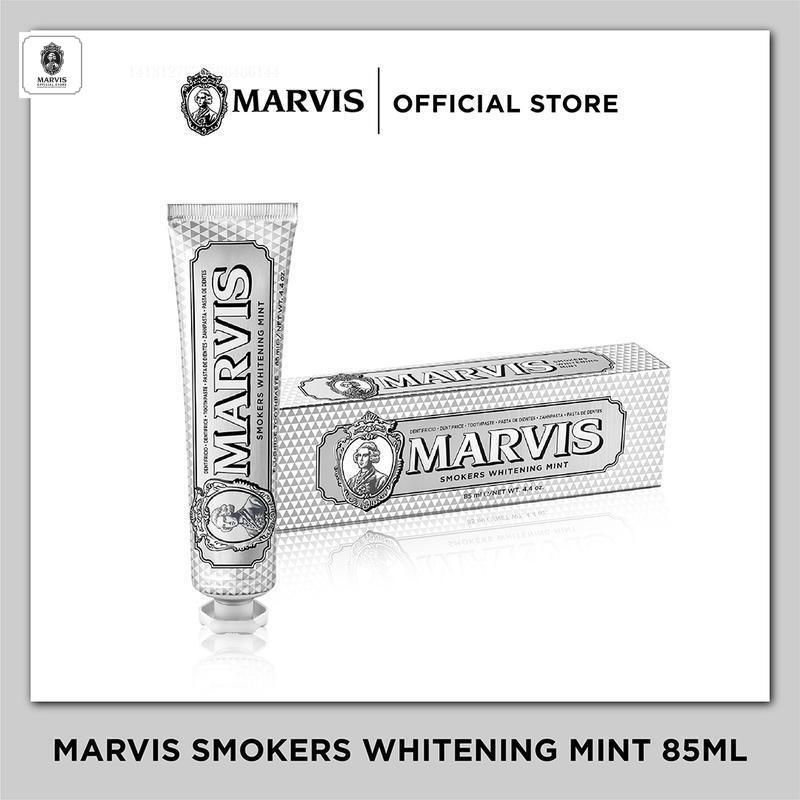 MARVIS ยาสีฟัน Smokers Whitening Mint 85ml พร้อมส่งฉลากไทย ของแท้ 100%GCBGL รุ่น PREMIUM FROM ITALY 
