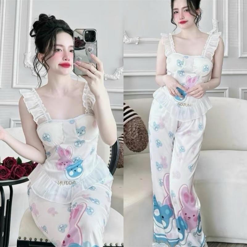 Bộ lụa latin tay cánh tiên phối ren Nữ Women 4