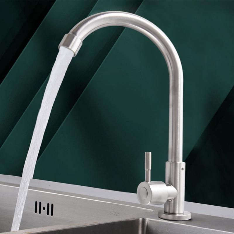 Stainless Steel Kitchen Faucet Water Purifier Single Lever Hole ...