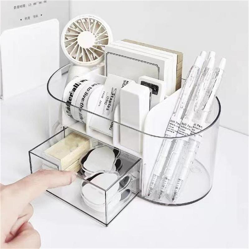 Cosmetic Storage Box, 1 Count Desktop Makeup Organizer, Makeup Organizer Box, Cosmetic Organizer, Home Organizer for Bedroom Bathroom 5