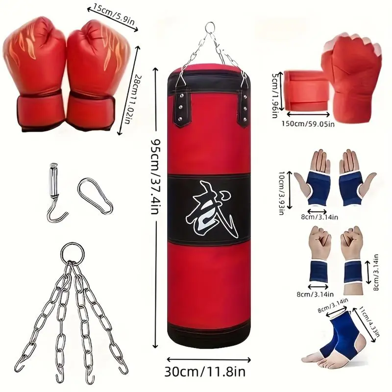 Hanging Punch Bag Wing Chun Wall Canvas Punch Empty Sand Bag Target With Zipper For Filled Punch Bag