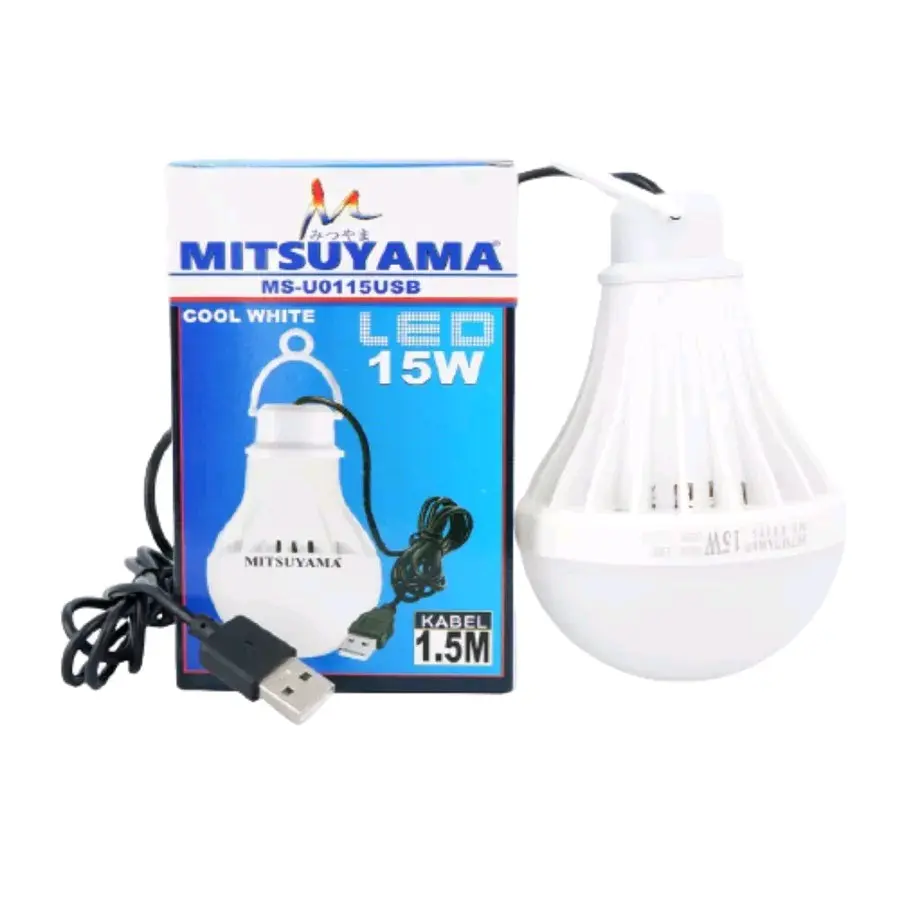 Bohlam USB Mitsuyama / Lampu Colok PowerBank Kabel data