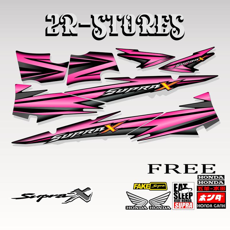 striping supra x lama grafis 07 stiker lis body supra x Motorcycle 7