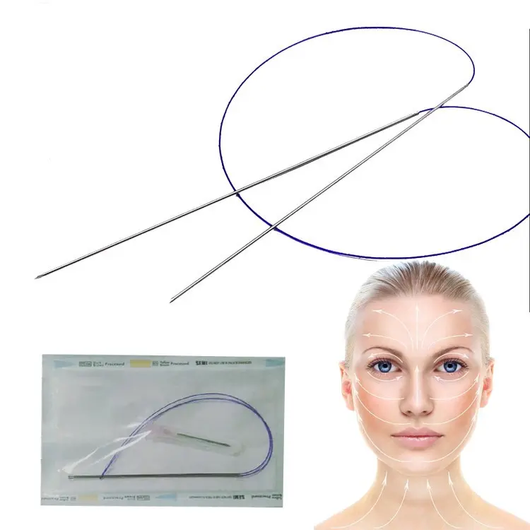 Double Needle Cog W blunt Thread Fox Eye Eyebrow Lifting Beauty Product Molding Thread Cones 2pc/pack pdo pcl