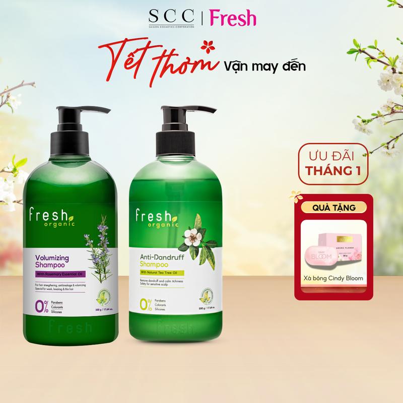  Dầu Gội FRESH ORGANIC Thành Phần Hữu Cơ Lành Tính Anti Dandruff   Rosemary 500gr 