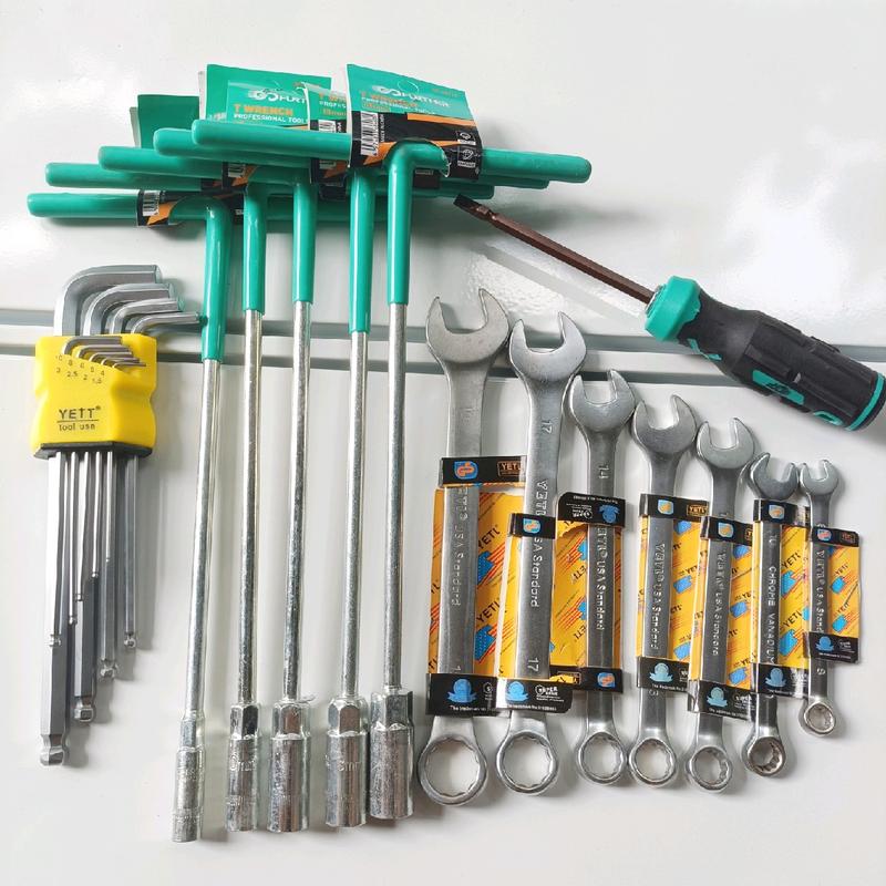   Tặng tua vít 2 đầu  Combo tháo mở ốc gồm  5 Khoá Chữ T 8-14mm chiều dài cỡ 30cm+ 7 cây cờ lê cỡ 8-19 + bộ lục giác bi yettl tiện lợi khi thao tác mở hoặc siết ốc típ 