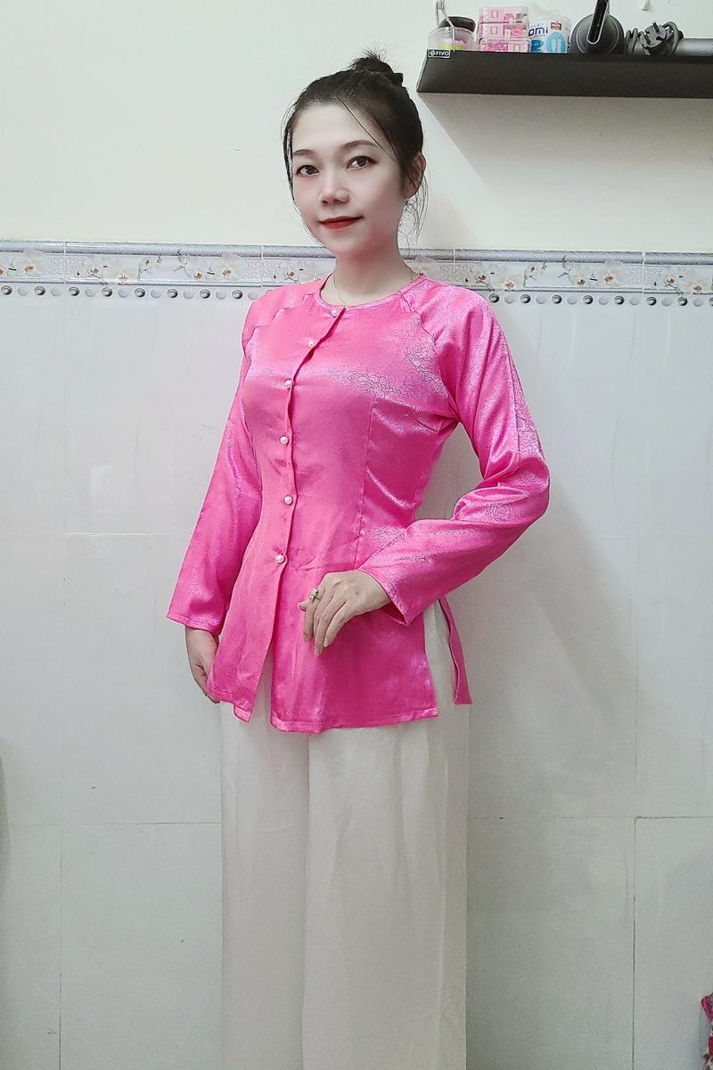 Product Introduction of Áo bà ba(không kèm quần) gấm hoa hồng nữ - Chất liệu cao cấp, tôn dáng và tôn da - Kem, Voi Women Nhung Top đồ lam [G10] 16