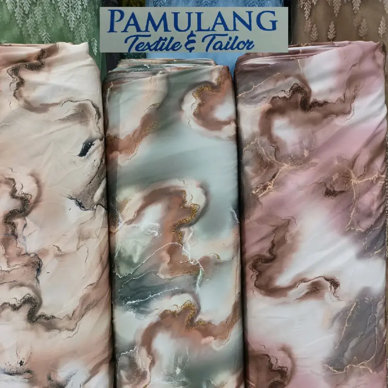 Kain Armany Silk Original Motif Marmer gradasi || Harga Per Setengah Meter(50cm) 1
