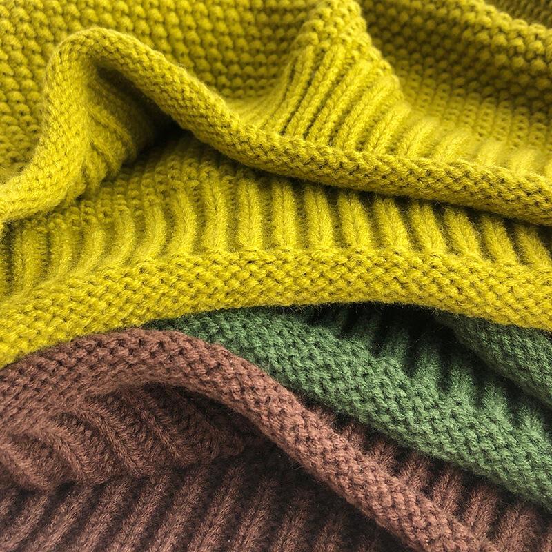 Product Introduction of Winter Kids Sweater Vintage Boys Knitwear Solid Turtleneck Girls Sweaters 8