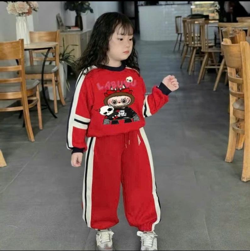 Sét Bộ Nỉ Lông mẫu LABUBU CABIBARA E.C dành cho bé gái sz 9-41kg. MẪU Phối Viền mới