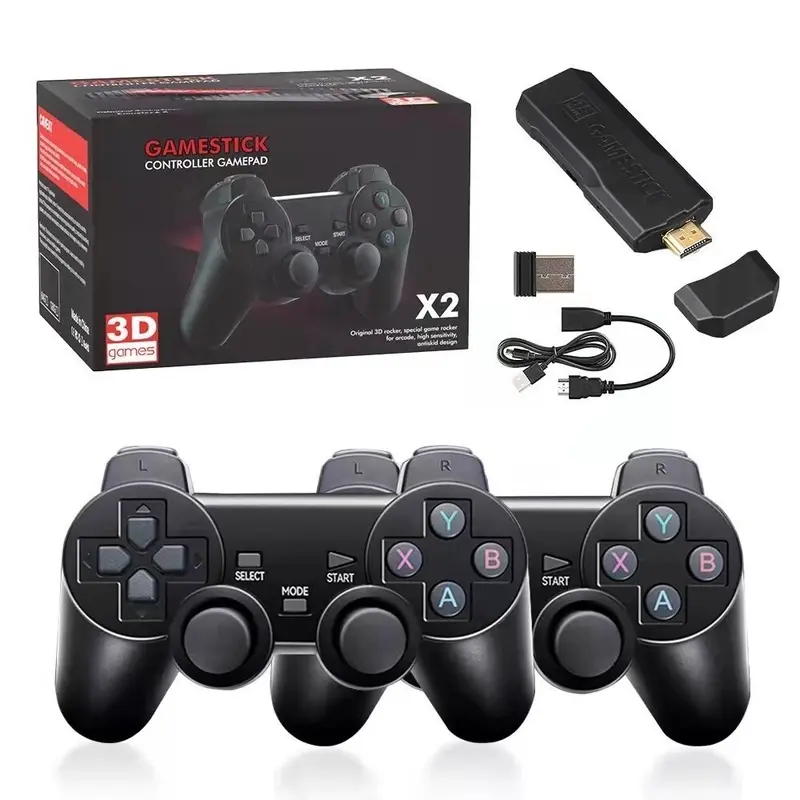 Máy chơi game Stick 4K X2 Pro 64/128GB HDMI điện tử 4 nút không dây cầm tay Chơi Điện Tử 0