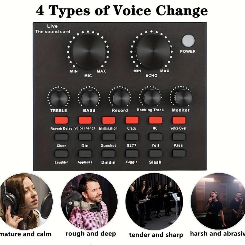 Podcast Equipment Bundle, 1 Box BM-800 Mic Kit with V8 Sound Card, Professional Condenser Studio Microphone for Laptop Computer Vlog Living Broadcast Live Streaming, Stocking Fillers Gift 3
