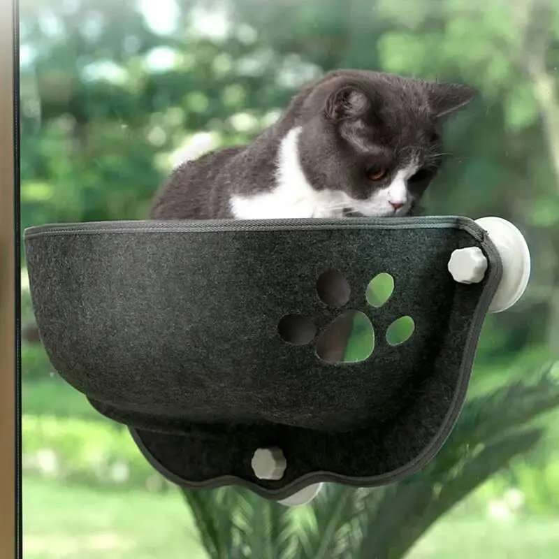 TTS Homie Cat Hammock Cushion Cats Hanging Bed Sleeping With Strong Suction Cups Pet Kitty Sunny Window Seat Nest