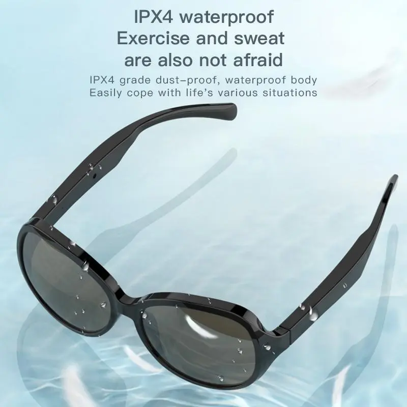 Wireless Smart Glasses, Outdoor Sports Call Music Glasses, HD Smart Glasses with HiFi Wireless 5.3 Earphone, Stereo Dual Speaker Touch Wireless Glasses, Wearable Devices 8